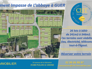 Vente Terrain 254 m&sup2;Guer
