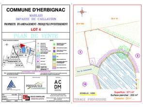 Vente Terrain 571 m&sup2;Herbignac