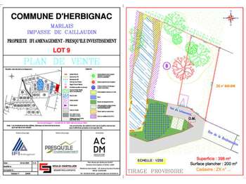 Vente Terrain 397 m&sup2;Herbignac
