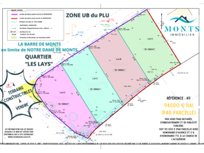 Vente Terrain 595 m&sup2;La Barre-de-Monts