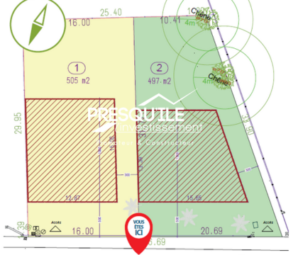 Vente de terrain La Baule-Escoublac Escoublac 44