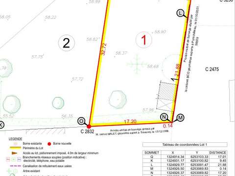 Vente de terrain