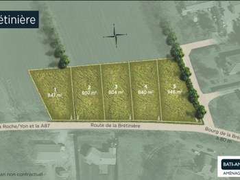 Vente Terrain 847 m&sup2;La Roche-Sur-Yon Zone Est