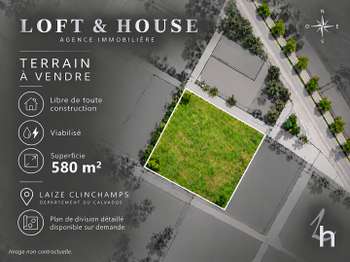 Vente Terrain 580 m&sup2;Laize-Clinchamps