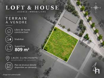 Vente Terrain 809 m&sup2;Laize-Clinchamps