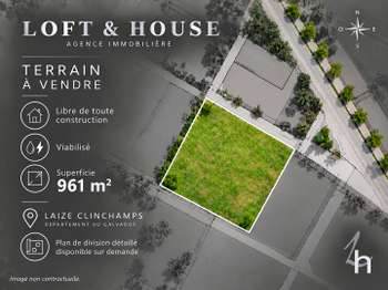 Vente Terrain 961 m&sup2;Laize-Clinchamps