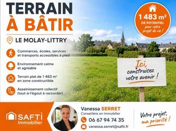 Vente Terrain 1483 m&sup2;Le Molay-Littry