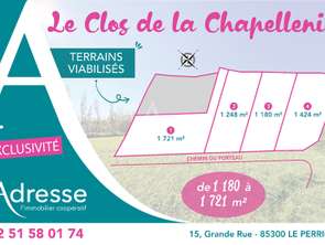 Vente Terrain 1424 m&sup2;Le Perrier