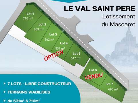 Vente de terrain Le Val-Saint-Père 50