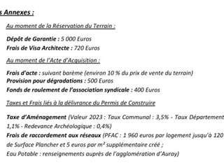 Vente de terrain