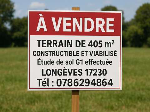 Vente de terrain Longèves 17