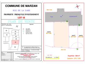 Vente Terrain 589 m&sup2;Marzan