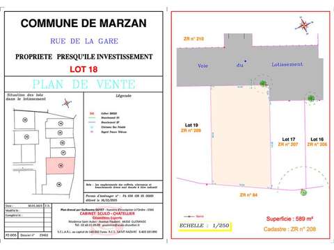Vente de terrain Marzan 56