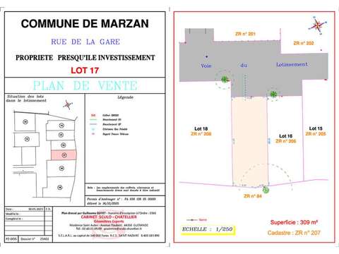 Vente de terrain Marzan 56