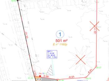 Vente Terrain 501 m&sup2;Melesse
