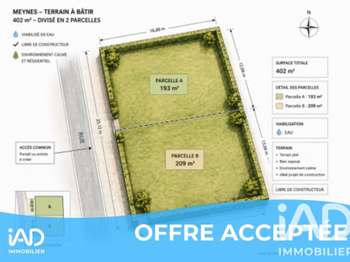 Vente Terrain 402 m&sup2;Meynes