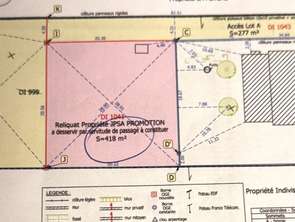 Vente Terrain 927 m&sup2;Montauban