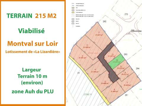 Vente de terrain Montval-sur-Loir 72
