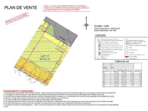 Vente de terrain