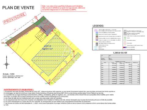 Vente de terrain