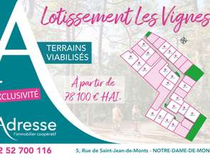 Vente Terrain 450 m&sup2;Notre-Dame-de-Monts