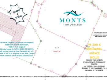 Vente Terrain 642 m&sup2;Notre-Dame-de-Monts