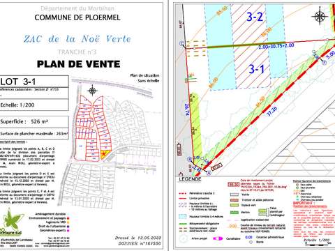 Vente de terrain Ploërmel 56