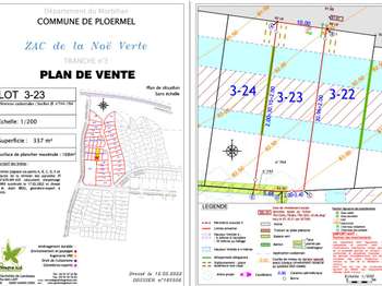 Vente Terrain 337 m&sup2;Ploërmel