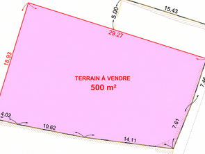 Vente Terrain 500 m&sup2;Plouhinec