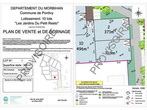 Vente de terrain Pontivy 56