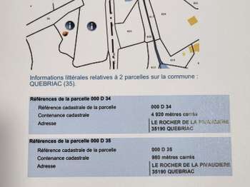Vente Terrain 5900 m&sup2;Québriac