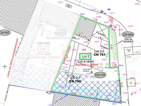 Vente de terrain 2 pièces