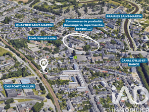 Vente Terrain 420 m&sup2;Rennes Nord Saint-Martin