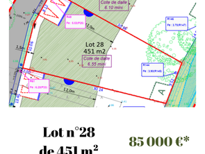 Vente Terrain 451 m&sup2;Rouans