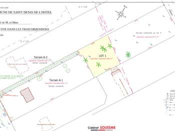 Vente Terrain 3111 m&sup2;Saint-Denis-de-l'Hôtel