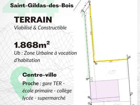 Vente de terrain 2 pièces
