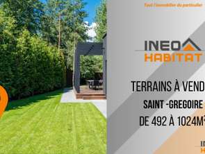 Vente Terrain 628 m&sup2;Saint-Grégoire