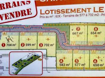 Vente Terrain 704 m&sup2;Saint-Jacques-de-Néhou