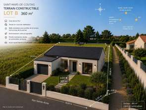 Vente Terrain 360 m&sup2;Saint-Mars-de-Coutais