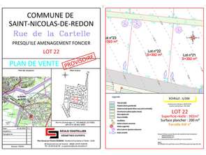 Vente Terrain 392 m&sup2;Saint-Nicolas-de-Redon