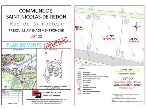 Vente de terrain Saint-Nicolas-de-Redon 44