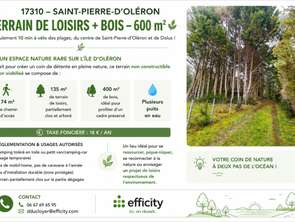 Vente Terrain 605 m&sup2;Saint-Pierre-d'Oléron