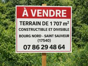 Vente Terrain 1707 m&sup2;Saint-Sauveur-d'Aunis