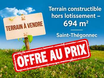 Vente Terrain 694 m&sup2;Saint-Thegonnec