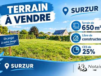 Vente Terrain 650 m&sup2;Surzur