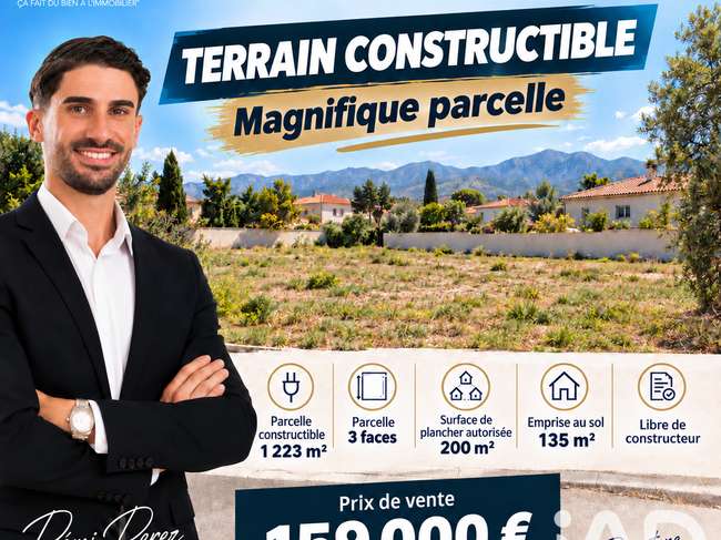 Terrain 1223 m² · à Théza · 1 223 m² · 185 000 €