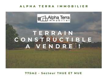 Vente Terrain 775 m&sup2;Thue-et-Mue