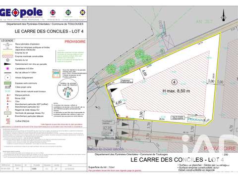 Vente de terrain Toulouges 66