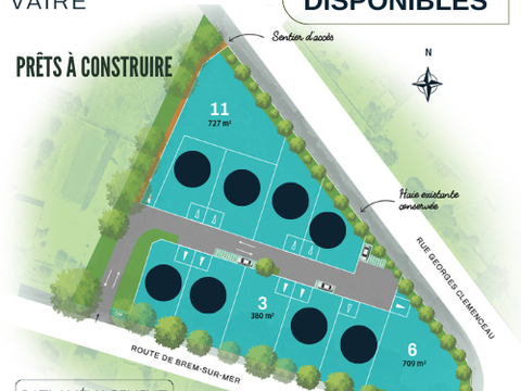 Vente de terrain Vairé 85