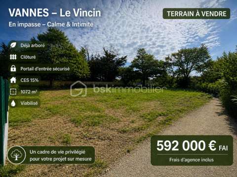 Vente de terrain Vannes Vincin 56